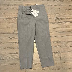 Zara- NWT Grey Pleated , Cropped Pants